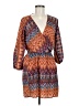 Veronica M. Chevron-herringbone Orange Casual Dress Size M - photo 1