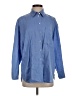 Oysho Solid Blue Long Sleeve Button-Down Shirt Size XS - photo 1