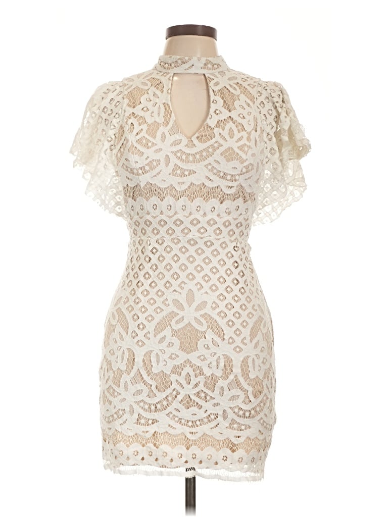Pre-owned Crystal Doll Cocktail Dress In Ivory