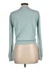 Neiman Marcus Graphic Teal Long Sleeve Blouse Size L - photo 2