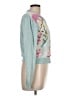Neiman Marcus Graphic Teal Long Sleeve Blouse Size L - photo 4