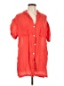 Vitamin A 100% Linen Red Short Sleeve Blouse Size L - photo 1