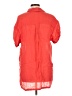 Vitamin A 100% Linen Red Short Sleeve Blouse Size L - photo 2