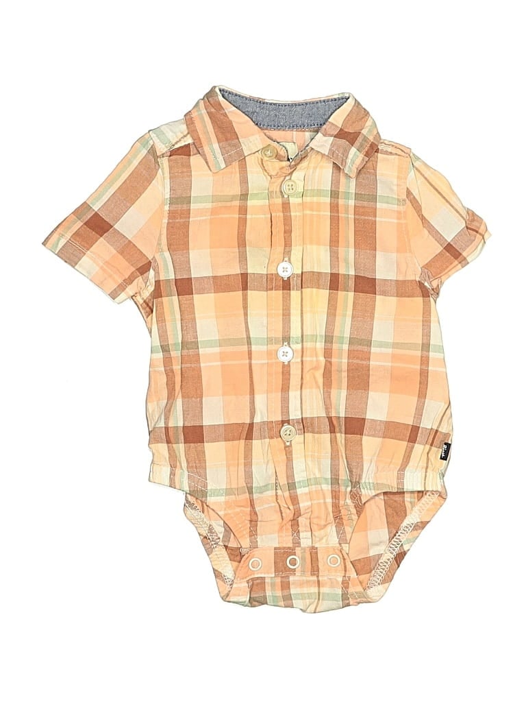 Pre-owned Baby B'gosh Babies' Short Sleeve Onesie In Orange
