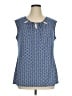 Notations Blue Sleeveless Blouse Size 1X - photo 1