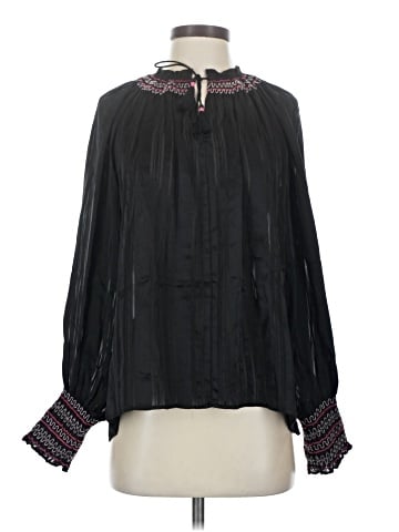 Johnny Was Long Sleeve Silk Top (view 1)