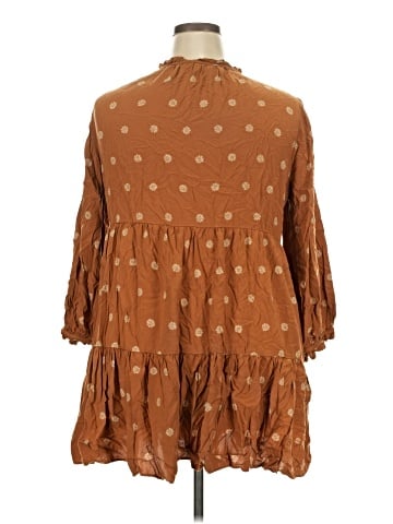 Madewell Tie-Neck Tiered Mini Dress in Bloom Dot (view 2)