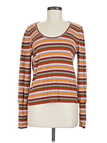 Madewell Striped Puff-Sleeve Scoopneck Top (view 1)