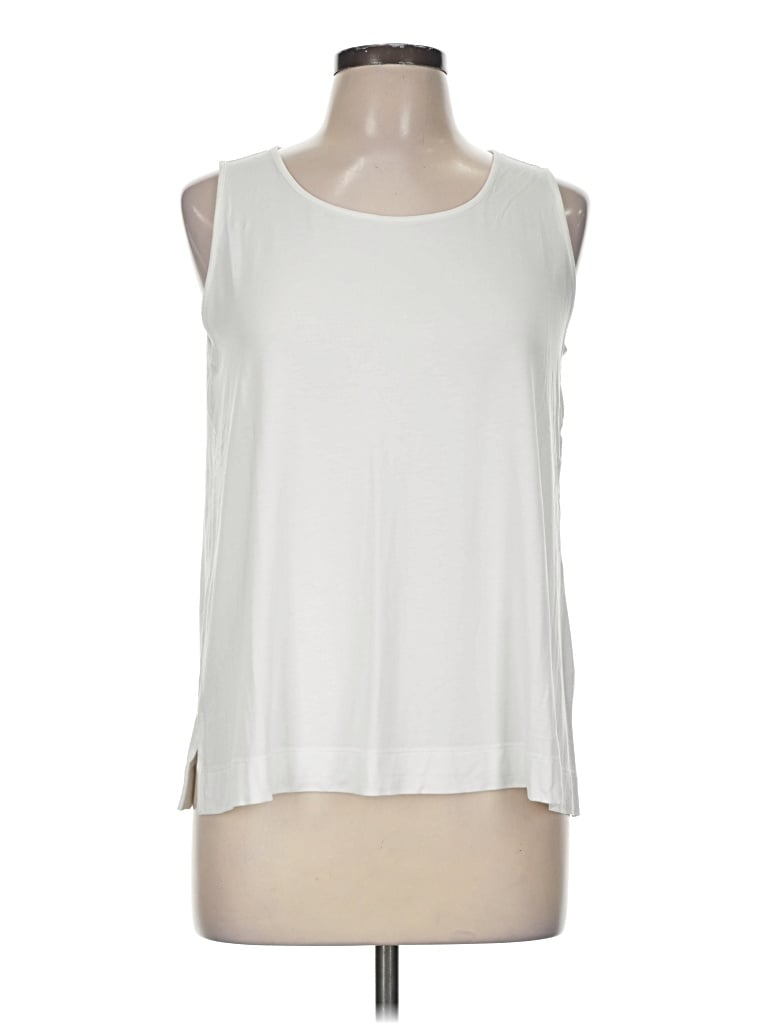 Pre-owned Jjill Sleeveless T-shirt In Ivory