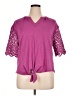 Ruby Rd. Purple Short Sleeve Top Size XL - photo 1