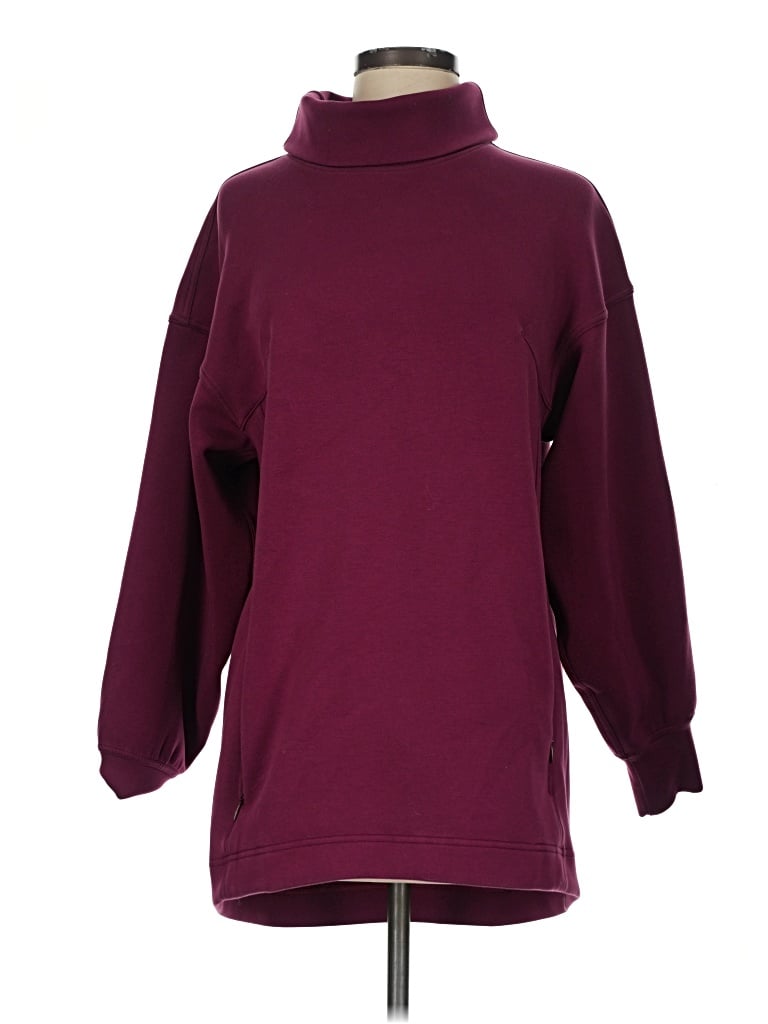 Pre-owned Lululemon Athletica Turtleneck Sweater In Burgundy