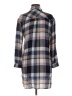 SNEAK PEEK Plaid Blue 3/4 Sleeve Button-Down Shirt Size M - photo 2