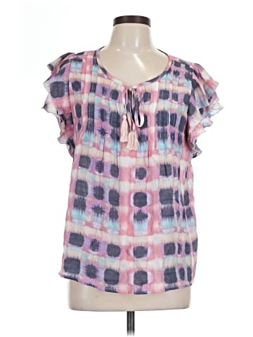 Indigo Rose Short Sleeve Blouse (view 1)