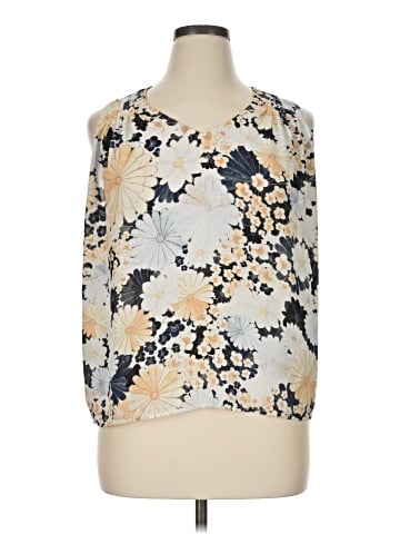 Q&A 3/4 Sleeve Blouse (view 1)