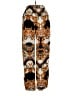 Topshop 100% Polyester Print Orange Casual Pants Size 4 - photo 2