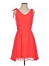 Dee Elle Solid Orange Casual Dress Size XXS (estimated) - photo 1