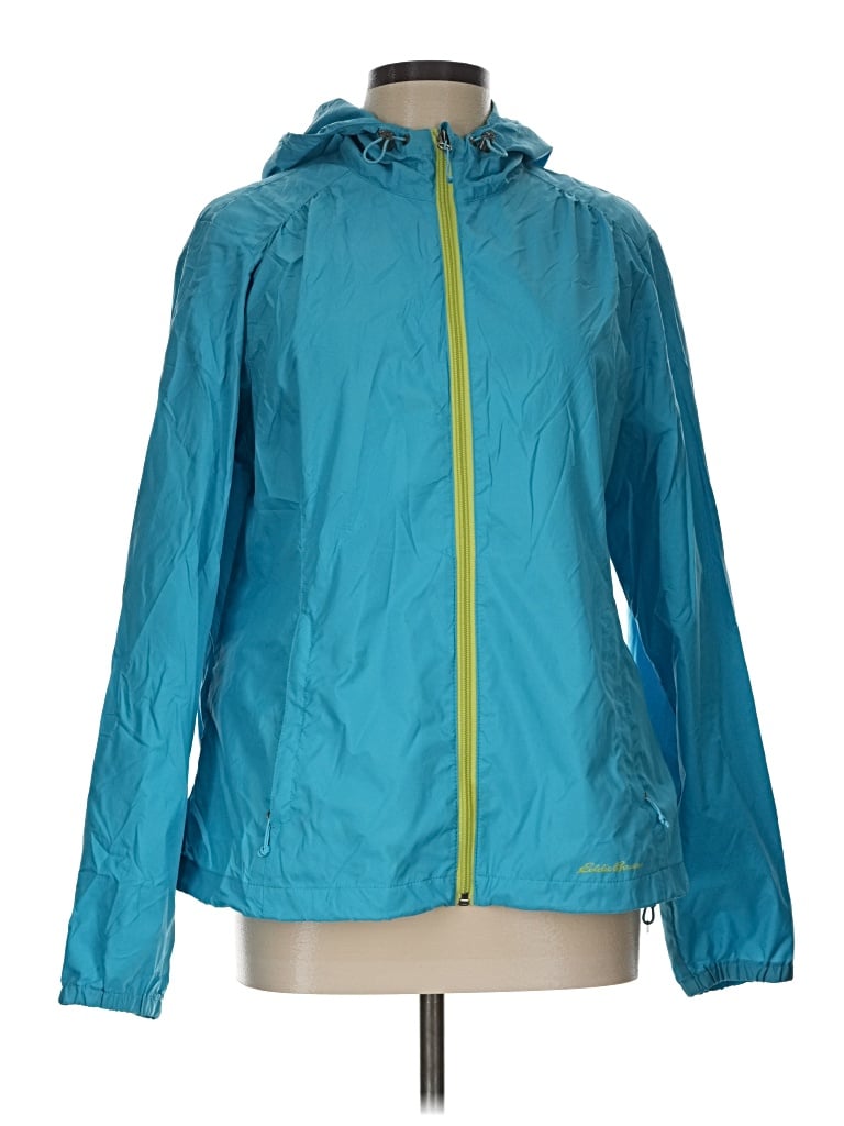 Pre-owned Eddie Bauer Raincoat In Blue