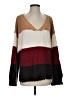 Peace Love World Color Block Brown Pullover Sweater Size S - photo 1