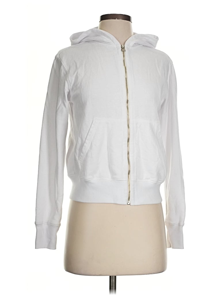 Pre-owned Sundry Zip Up Hoodie In White