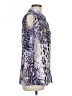 Lynn Ritchie Silver Animal Print Purple 3/4 Sleeve Button-Down Shirt Size L - photo 4