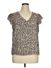 Old Navy 100% Viscose Ivory Short Sleeve Blouse Size XL - photo 1