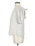 Angels 100% Rayon Ivory Short Sleeve Blouse Size S - photo 5