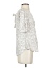 Angels 100% Rayon Ivory Short Sleeve Blouse Size S - photo 4