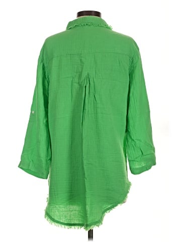 Pure Amici 3/4 Sleeve Button-Down Shirt (view 2)