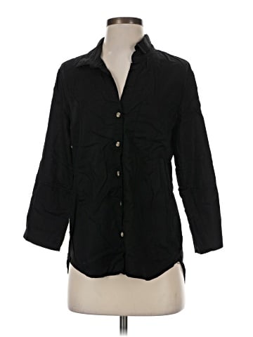 Glam 3/4 Sleeve Button-Down Shirt (view 1)