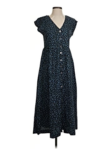 Madewell Button-Front Midi Dress in Campden Daisies (view 1)