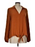 Gilli 100% Polyester Orange Long Sleeve Blouse Size L - photo 1