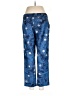 Elevenses Print Blue Casual Pants Size 6 - photo 2