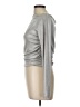 Zara 100% Polyester Metallic Silver Long Sleeve Top Size L - photo 5