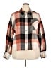 Sanctuary Plaid Brown Long Sleeve Button-Down Shirt Size 2X - photo 1