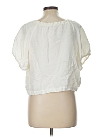 Madewell Puff-Sleeve Peasant Crop Top (view 2)