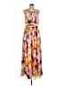 Cache 100% Polyester Floral Yellow Casual Dress Size 12 - photo 1