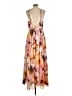 Cache 100% Polyester Floral Yellow Casual Dress Size 12 - photo 2