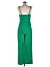 Bebe Color Block Green Jumpsuit Size M - photo 2
