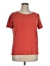 August Silk Solid Red Short Sleeve T-Shirt Size 1X - photo 1