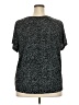 Athleta Animal Print Black Short Sleeve Top Size 2X - photo 2