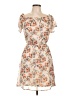 Bebop 100% Polyester Floral Tan Casual Dress Size M - photo 1