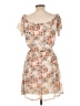 Bebop 100% Polyester Floral Tan Casual Dress Size M - photo 2