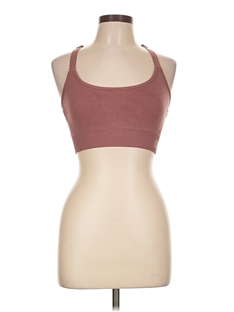 Pre-owned New Balance Tank Top Brown Halter Neckline Tops