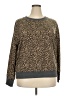 Splendid Animal Print Brown Pullover Sweater Size XXL - photo 1