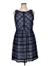 AB Studio 100% Polyester Tweed Blue Casual Dress Size 16 - photo 1