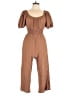 Blush 100% Polyester Solid Brown Jumpsuit Size M - photo 1