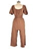 Blush 100% Polyester Solid Brown Jumpsuit Size M - photo 2