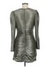 BCBGMAXAZRIA Metallic Silver Cocktail Dress Size M - photo 2