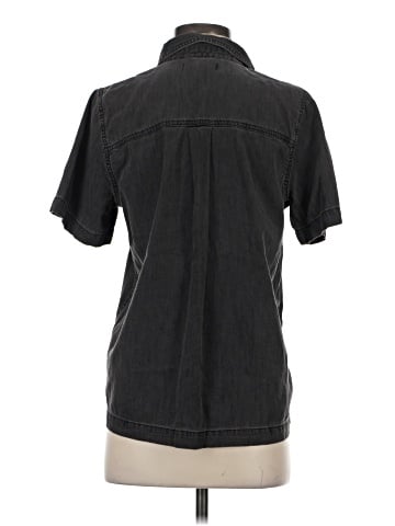Madewell Denim Short-Sleeve Button-Up Shirt in Lunar Wash (view 2)