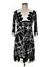 Donna Morgan Graphic Black Casual Dress Size 6 - photo 1